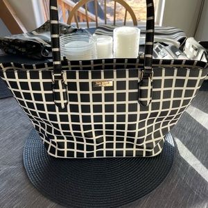 Kate Spade medium size black and white handbag
